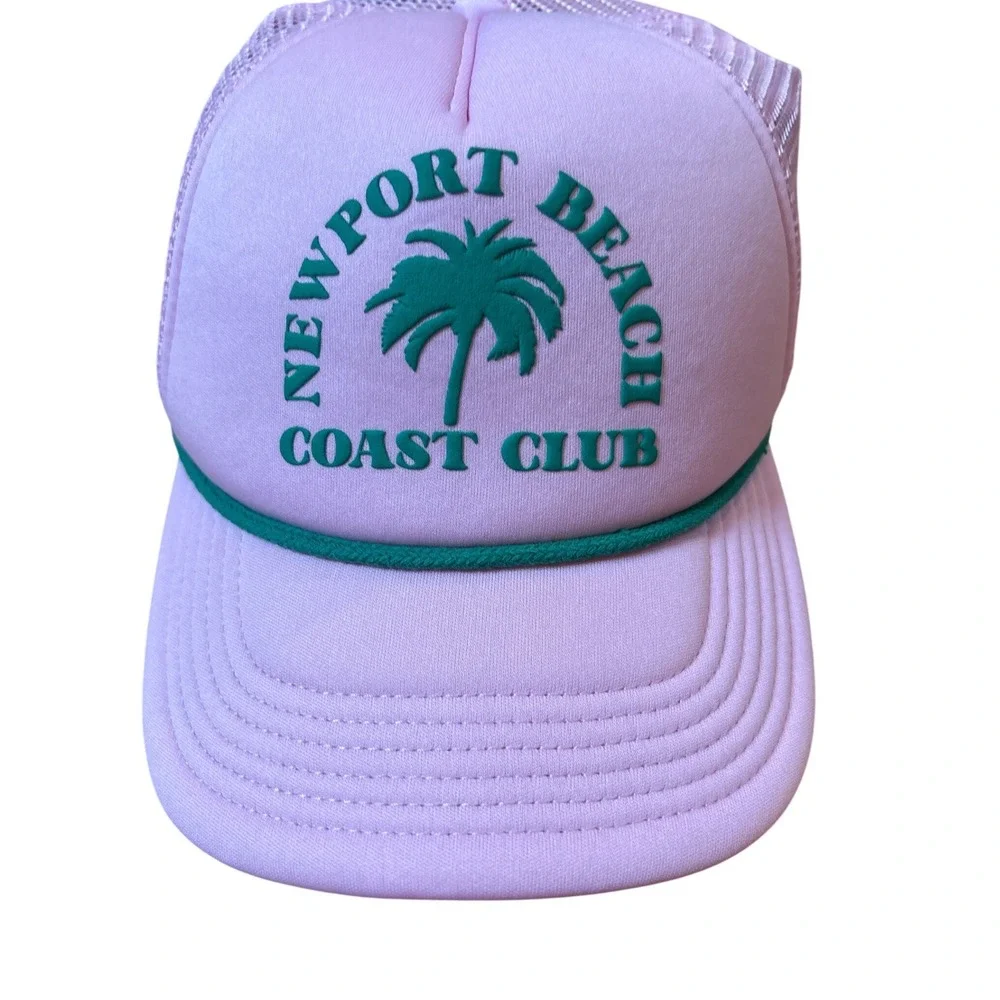 Mighty Fine Trucker Hat Womens Purple Newport Beach Coast Club SIZE OS